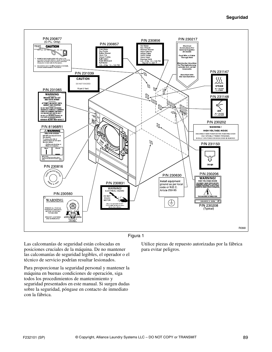 Alliance Laundry Systems SF250PV Tilt User Manual | Page 91 / 174