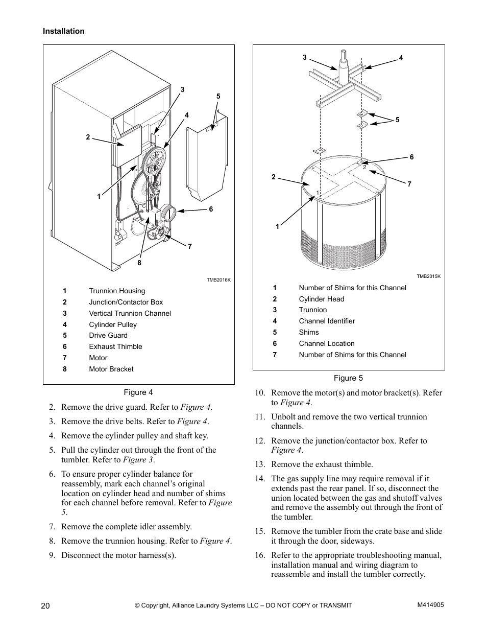 Alliance Laundry Systems TMB795C User Manual | Page 22 / 63