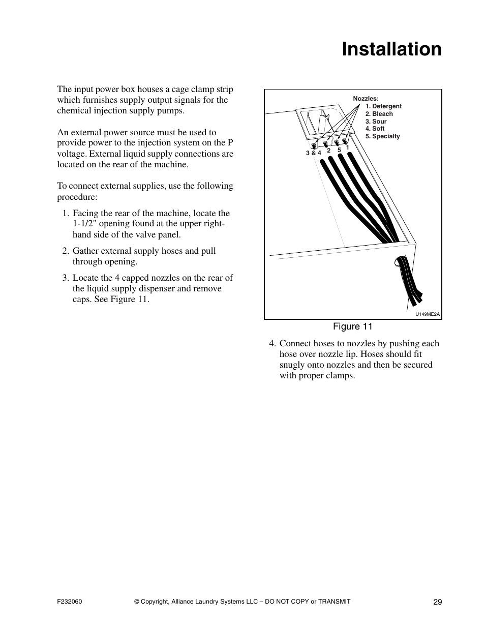 Installation | Alliance Laundry Systems SF18VNV User Manual | Page 31 / 92