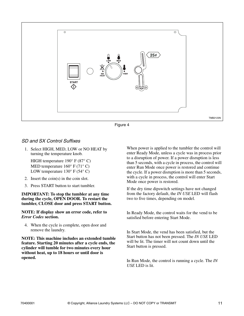 Alliance Laundry Systems 55 Pound Capacity User Manual | Page 13 / 29
