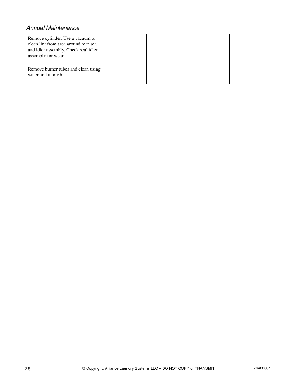 Alliance Laundry Systems 55 Pound Capacity User Manual | Page 28 / 29