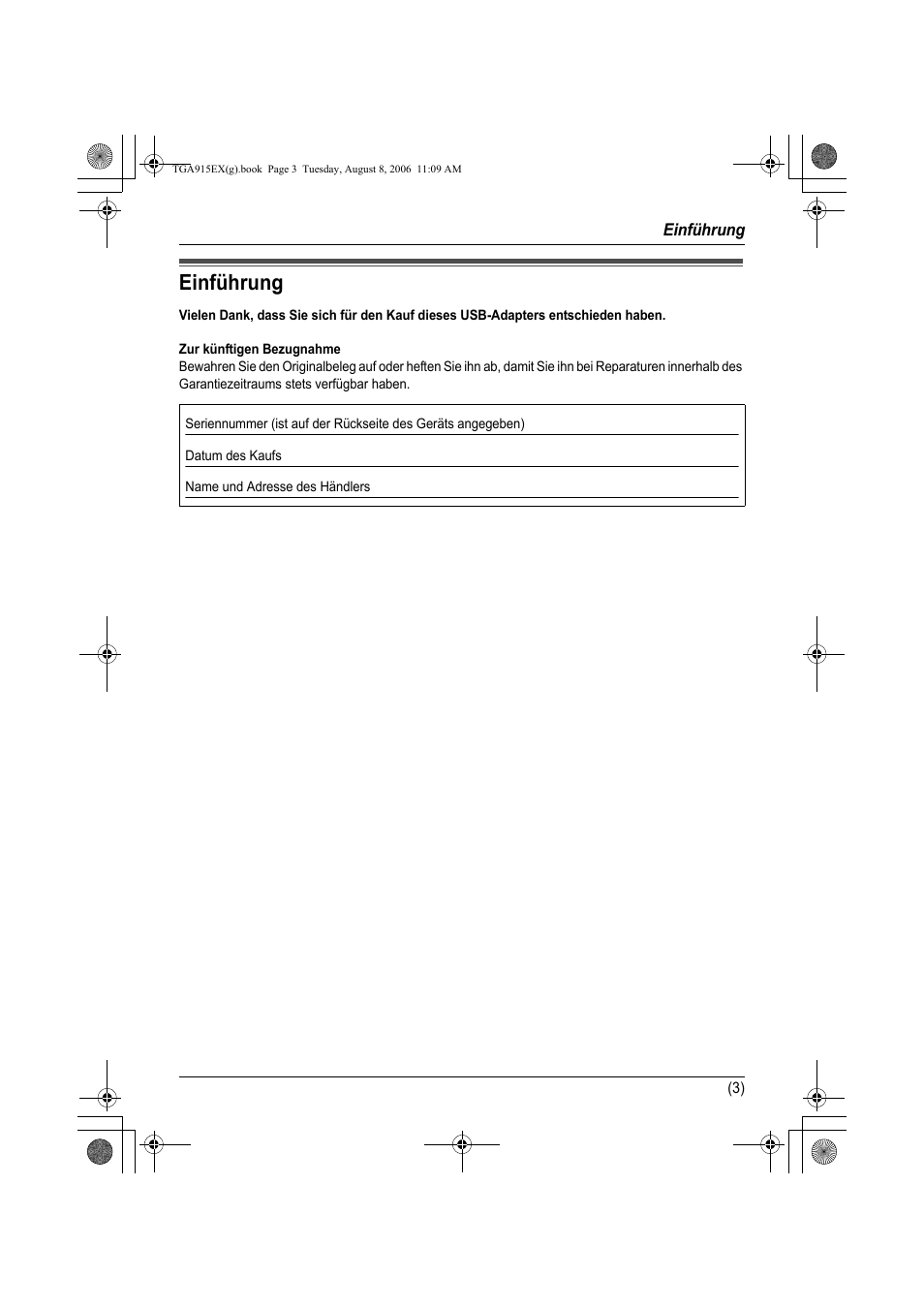 Einführung | Panasonic KXTGA915EX User Manual | Page 23 / 60