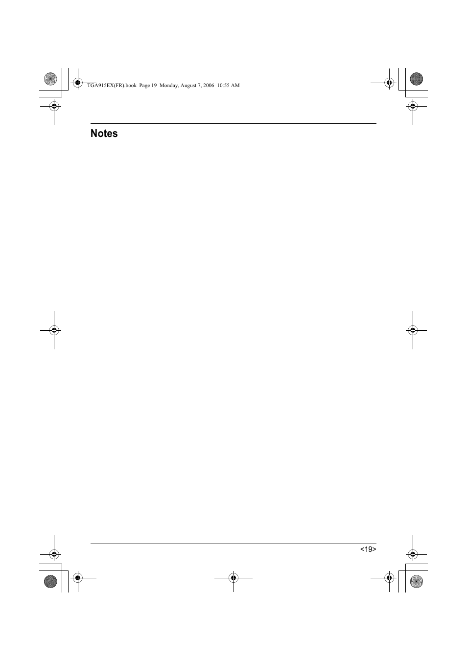 Notes | Panasonic KXTGA915EX User Manual | Page 59 / 60