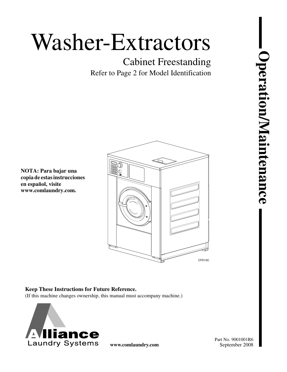 Alliance Laundry Systems UX18PVQM7 User Manual | 27 pages