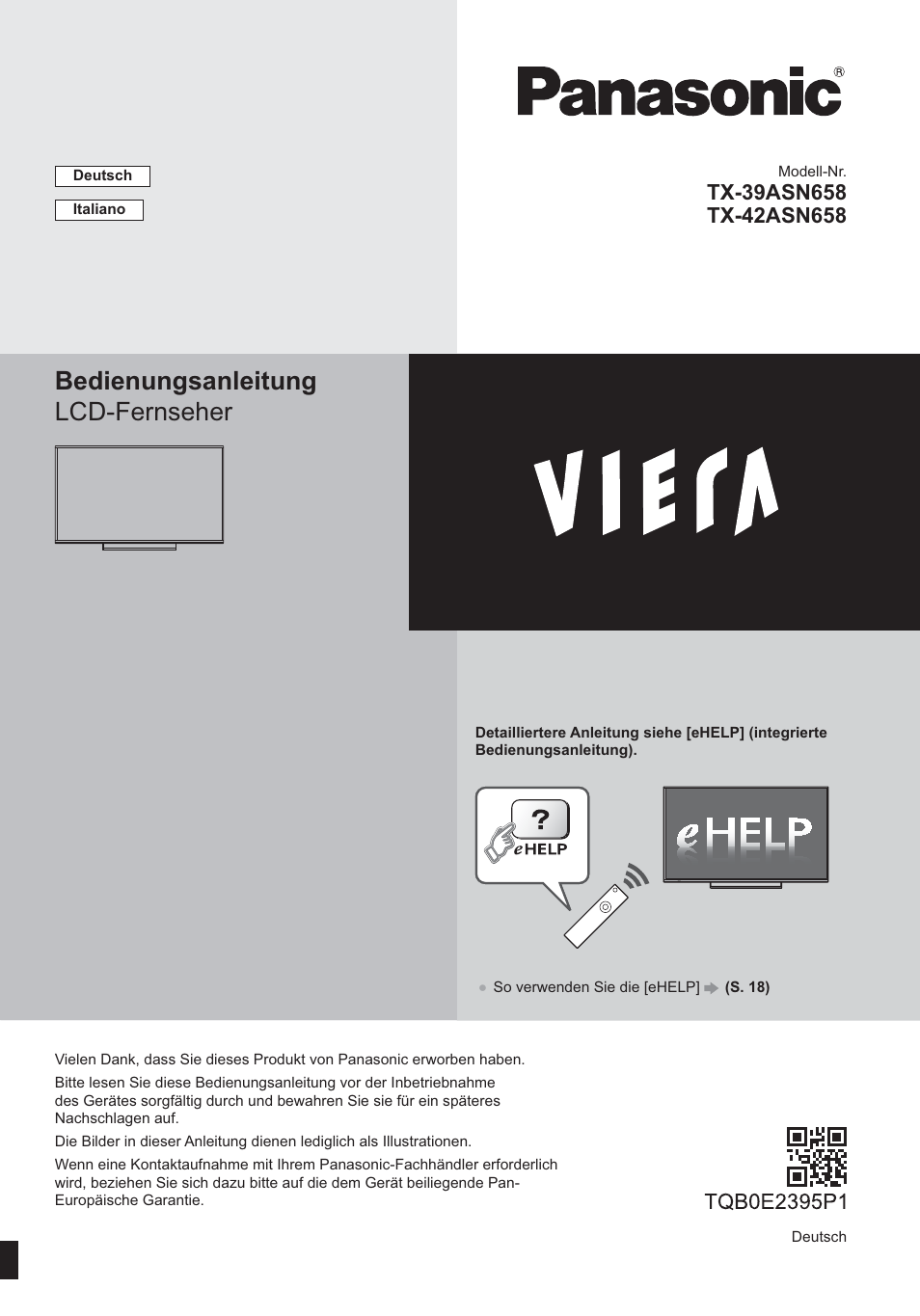 Panasonic TX39ASN658 User Manual | 80 pages
