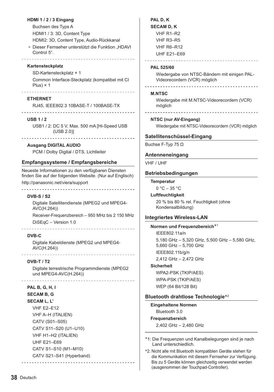Panasonic TX39ASN658 User Manual | Page 38 / 80