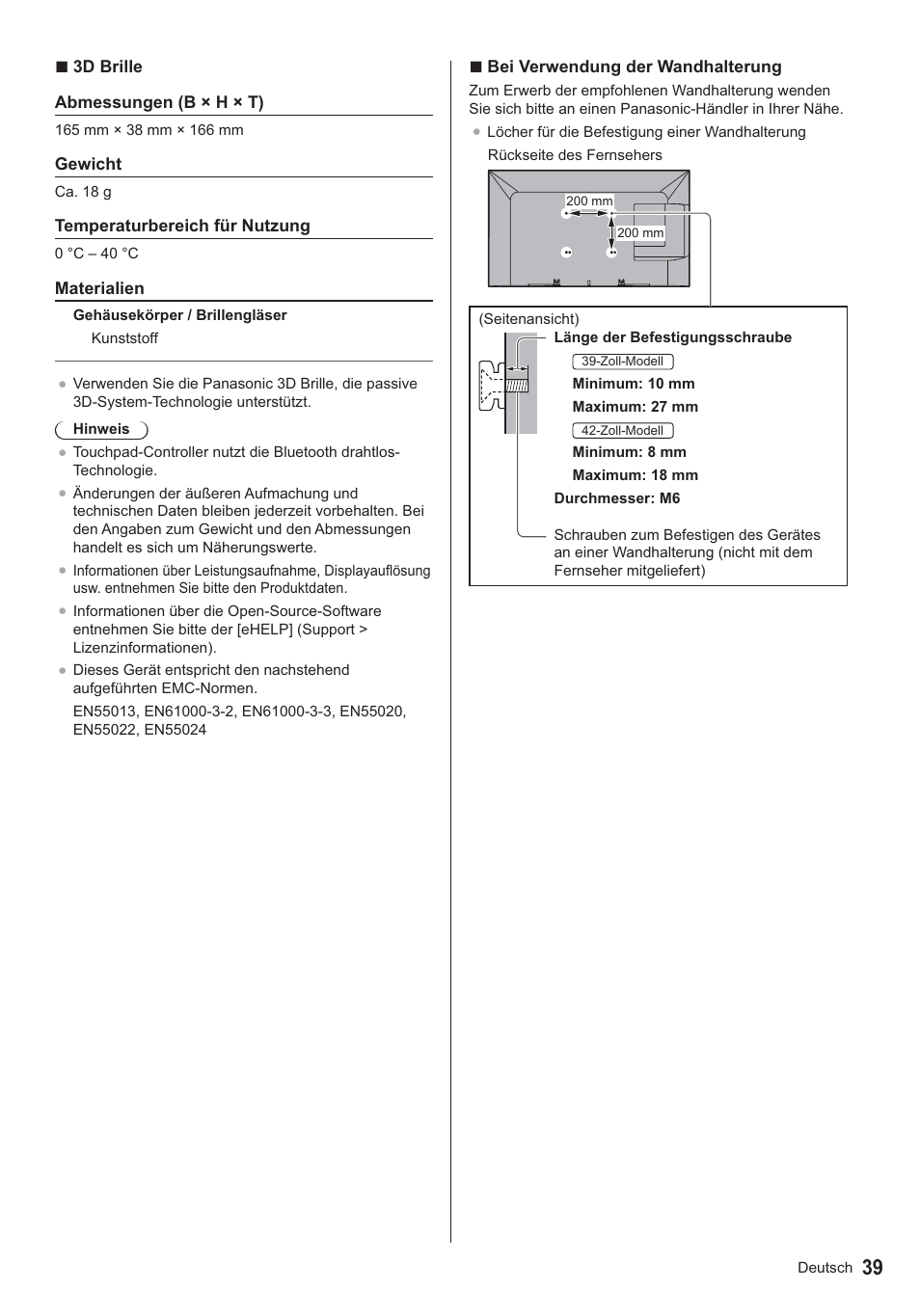 Panasonic TX39ASN658 User Manual | Page 39 / 80