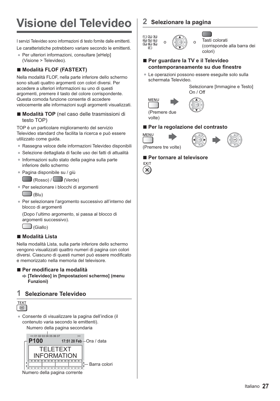 Visione del televideo | Panasonic TX39ASN658 User Manual | Page 67 / 80