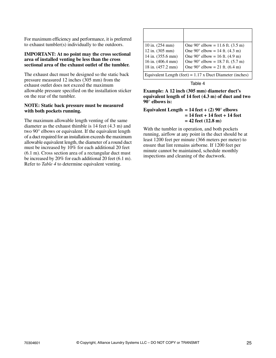 Individual venting | Alliance Laundry Systems Drying Cabinet User Manual | Page 27 / 53