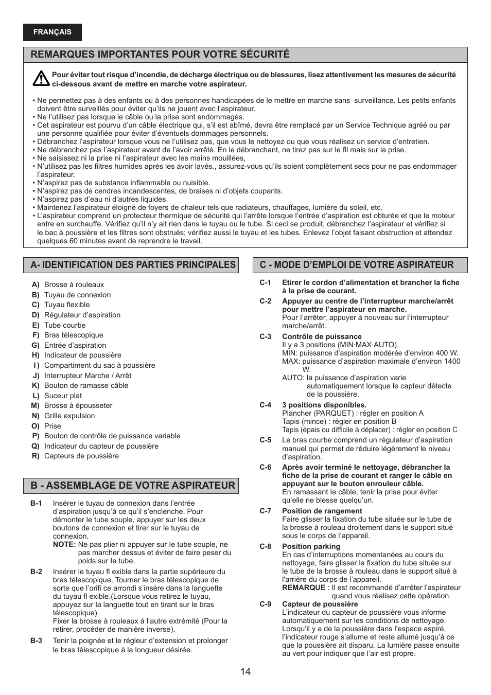 Panasonic MCCG678 User Manual | Page 14 / 48