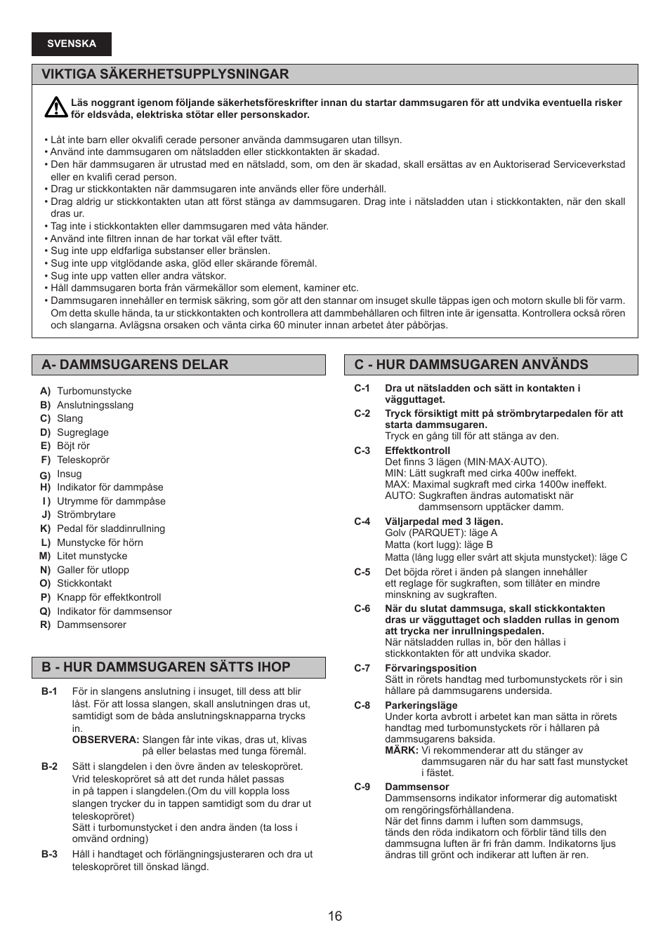 Panasonic MCCG678 User Manual | Page 16 / 48