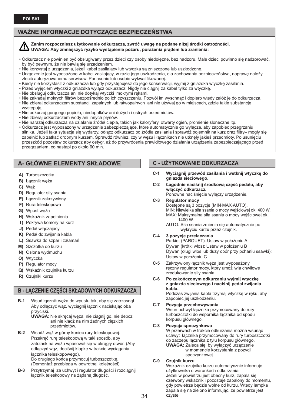 Panasonic MCCG678 User Manual | Page 34 / 48