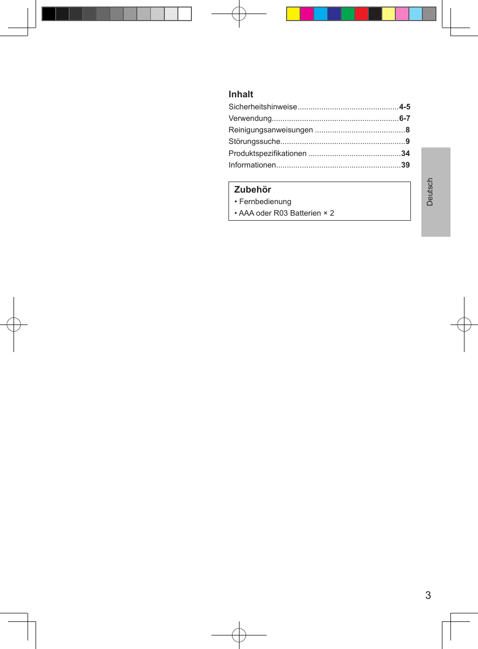 Panasonic CUUE12PKE User Manual | Page 3 / 40