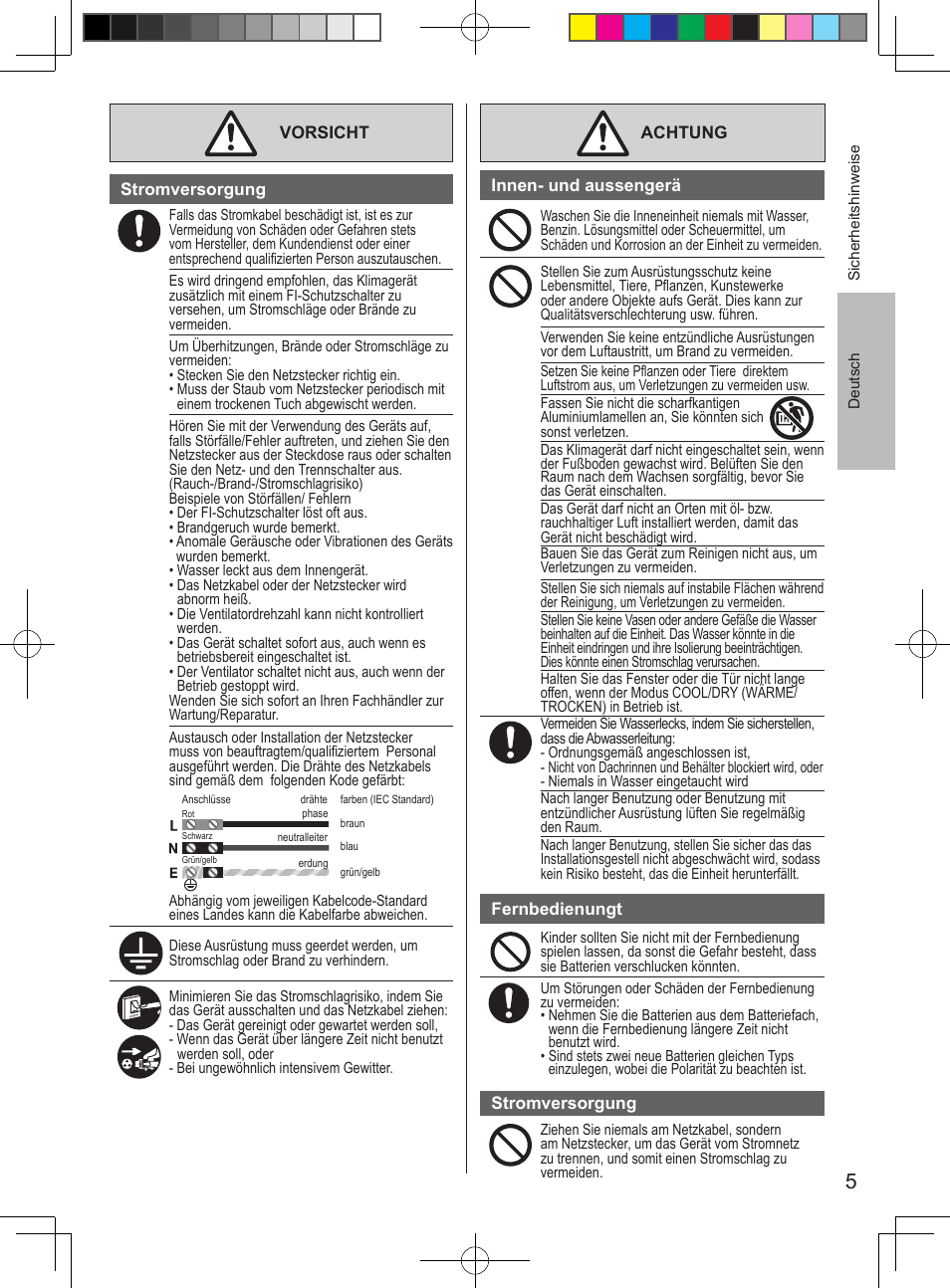 Panasonic CUUE12PKE User Manual | Page 5 / 40