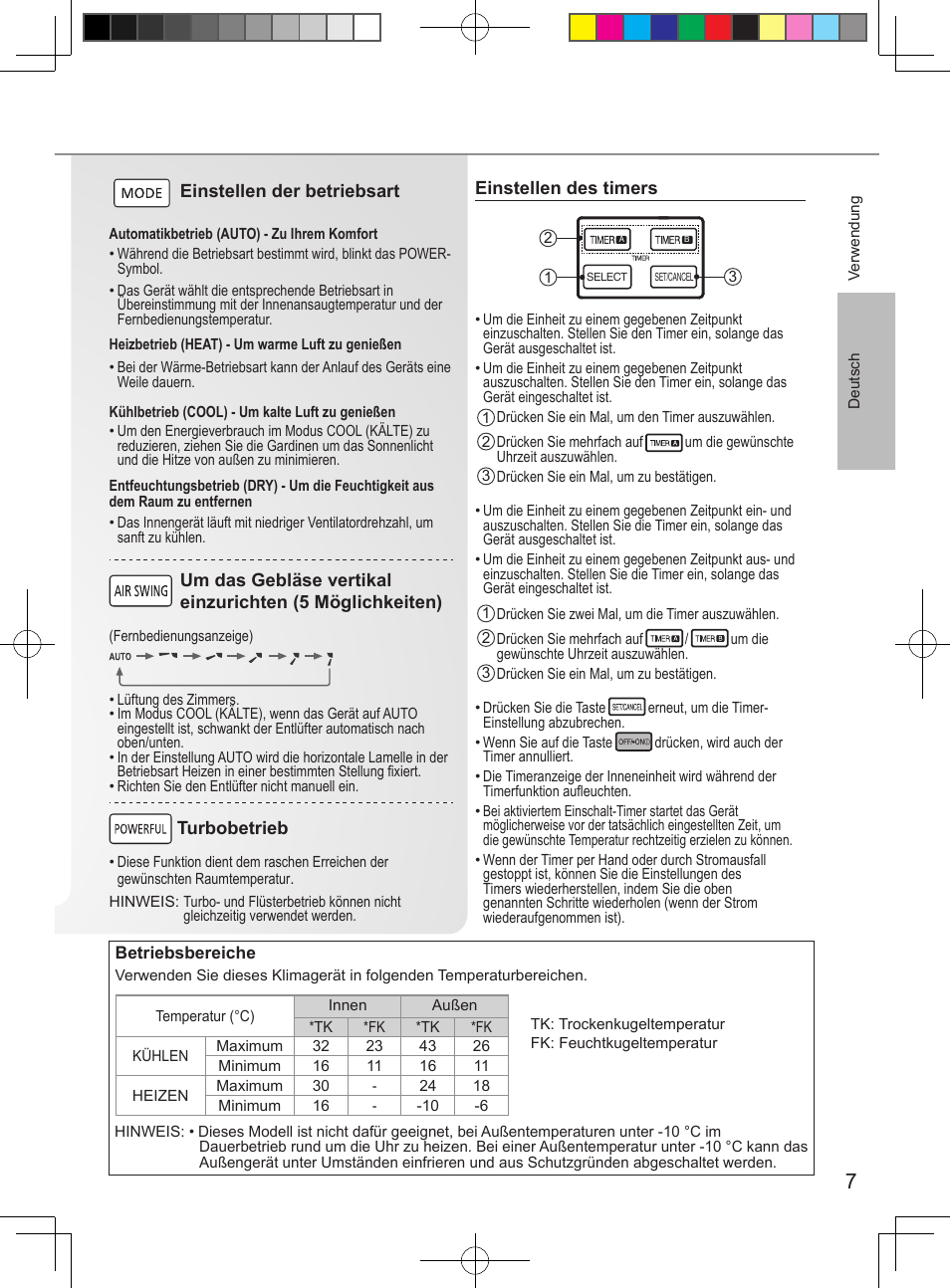 Panasonic CUUE12PKE User Manual | Page 7 / 40