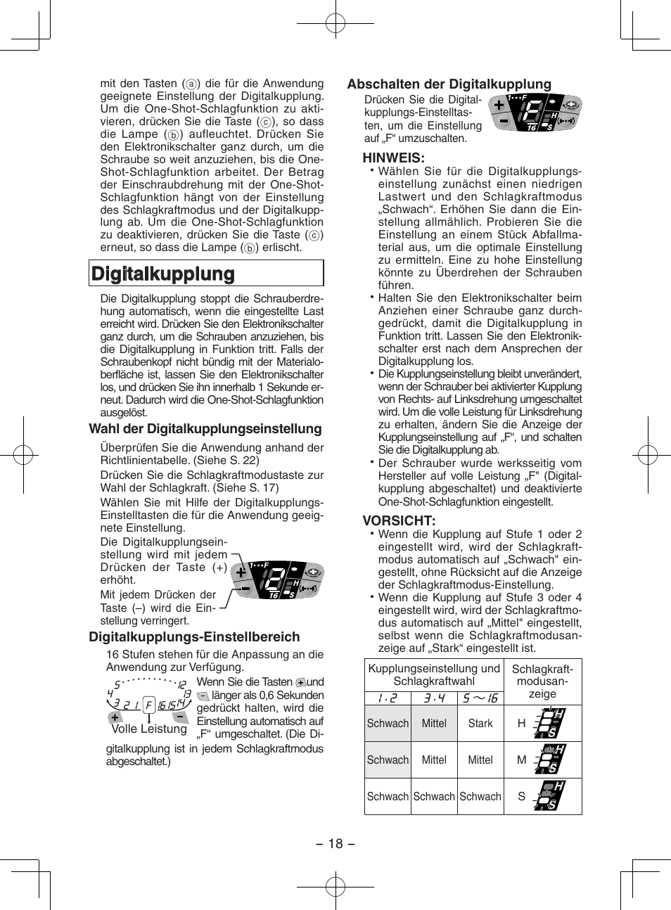 Digitalkupplung | Panasonic EY7202GQW User Manual | Page 18 / 124