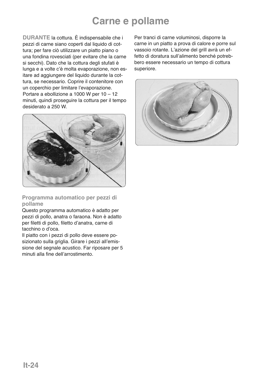 Carne e pollame, It-24 | Panasonic NNGD469MEPG User Manual | Page 125 / 201
