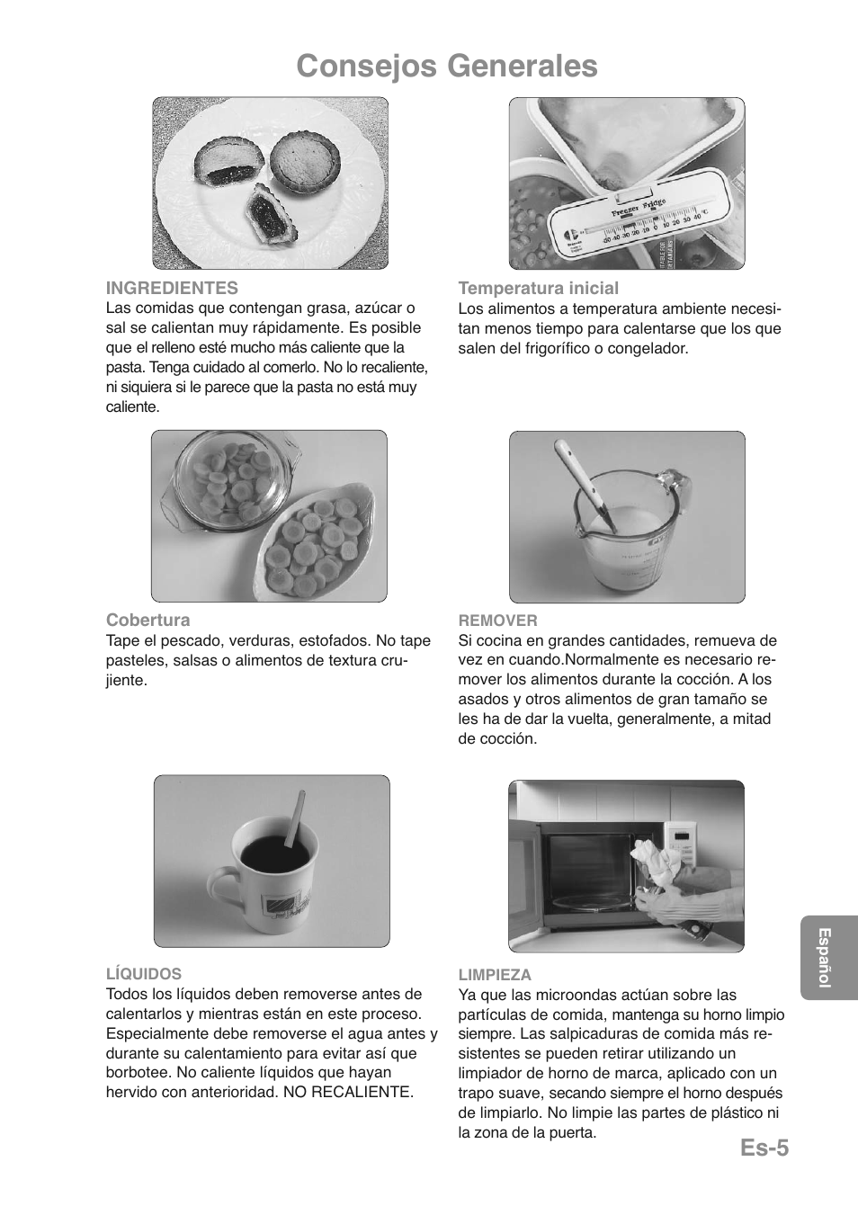 Consejos generales, Es-5 | Panasonic NNGD469MEPG User Manual | Page 139 / 201