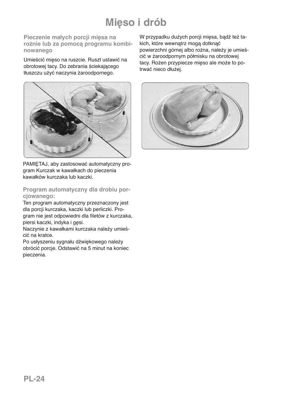 Mięso i drób, Pl-24 | Panasonic NNGD469MEPG User Manual | Page 191 / 201