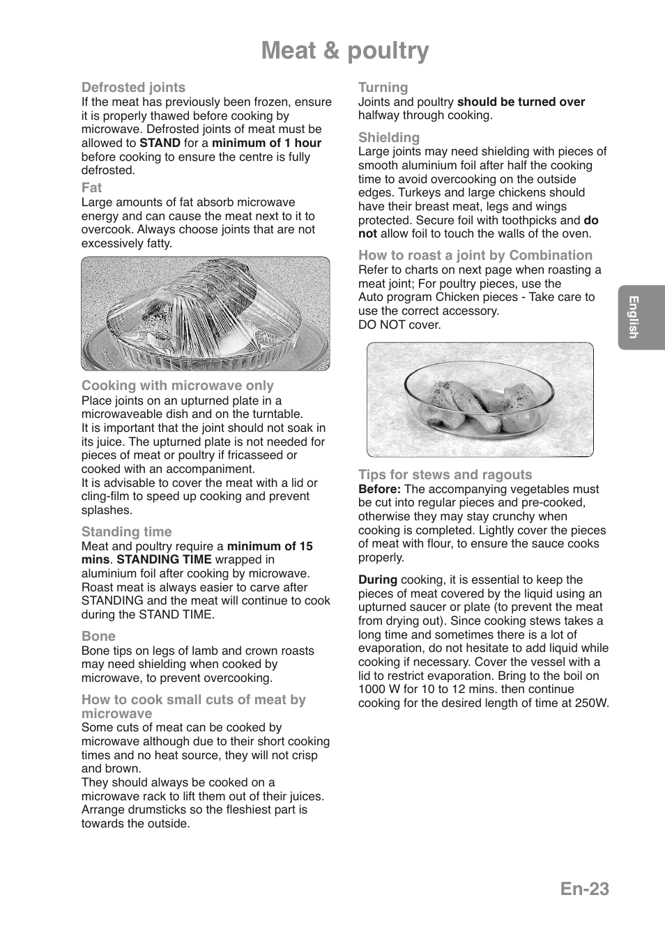 Meat & poultry, En-23 | Panasonic NNGD469MEPG User Manual | Page 25 / 201