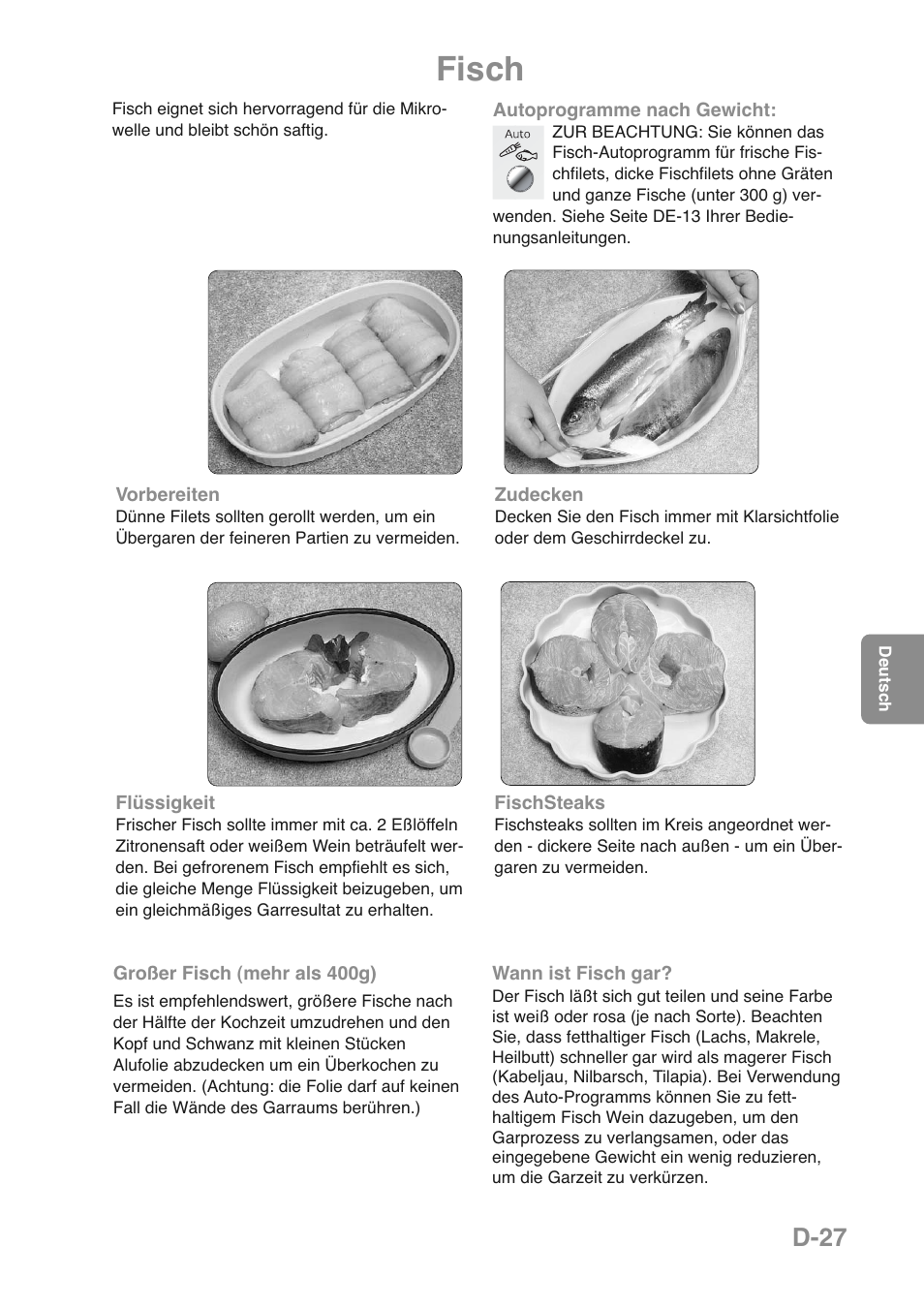 Fisch, D-27 | Panasonic NNGD469MEPG User Manual | Page 62 / 201