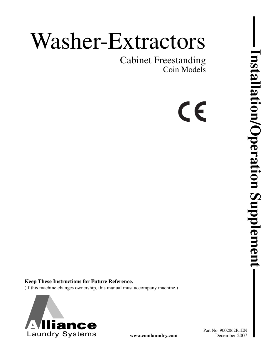 Alliance Laundry Systems NX30BVPA6 User Manual | 18 pages