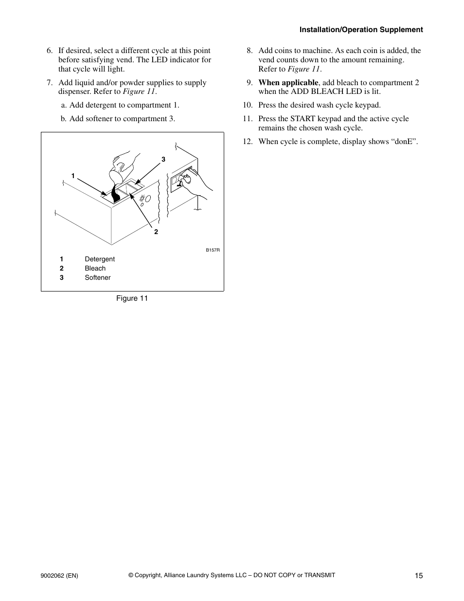 Alliance Laundry Systems NX30BVPA6 User Manual | Page 17 / 18