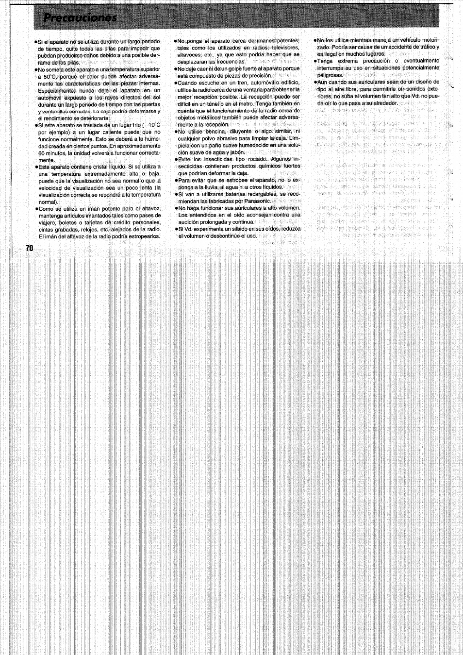 Panasonic RFB55 User Manual | Page 70 / 84