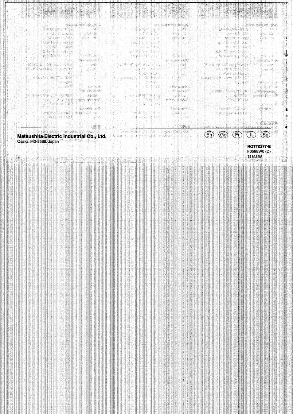 Panasonic RFB55 User Manual | Page 84 / 84