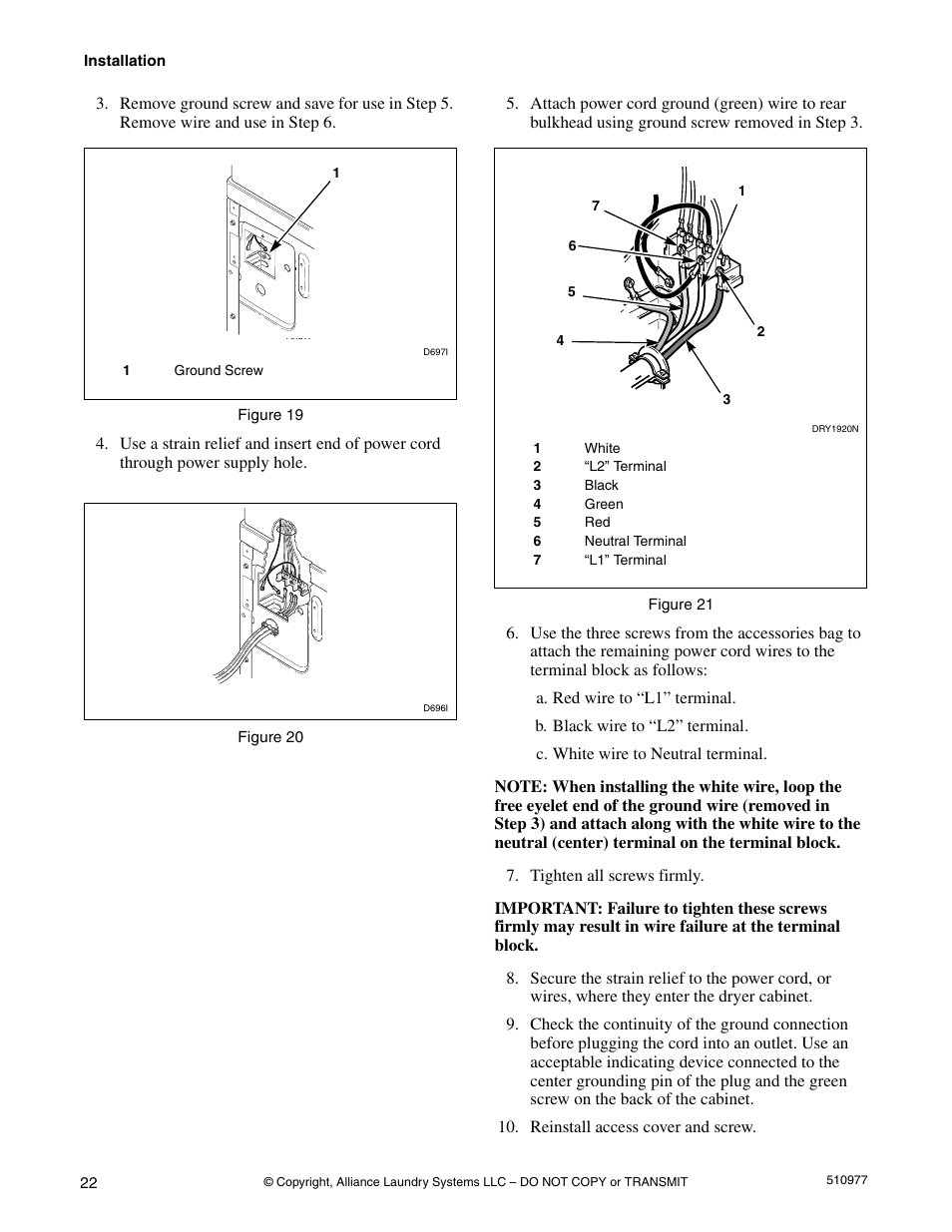 Alliance Laundry Systems SFGX09*F User Manual | Page 24 / 46