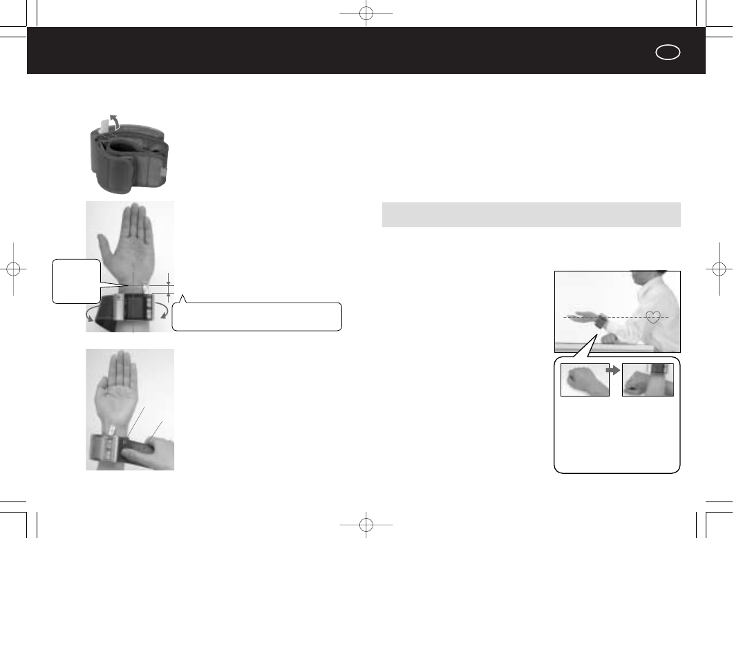 Come ottenere misurazioni accurate, Adattare il manicotto di pressione | Panasonic EW3036E2 User Manual | Page 39 / 78