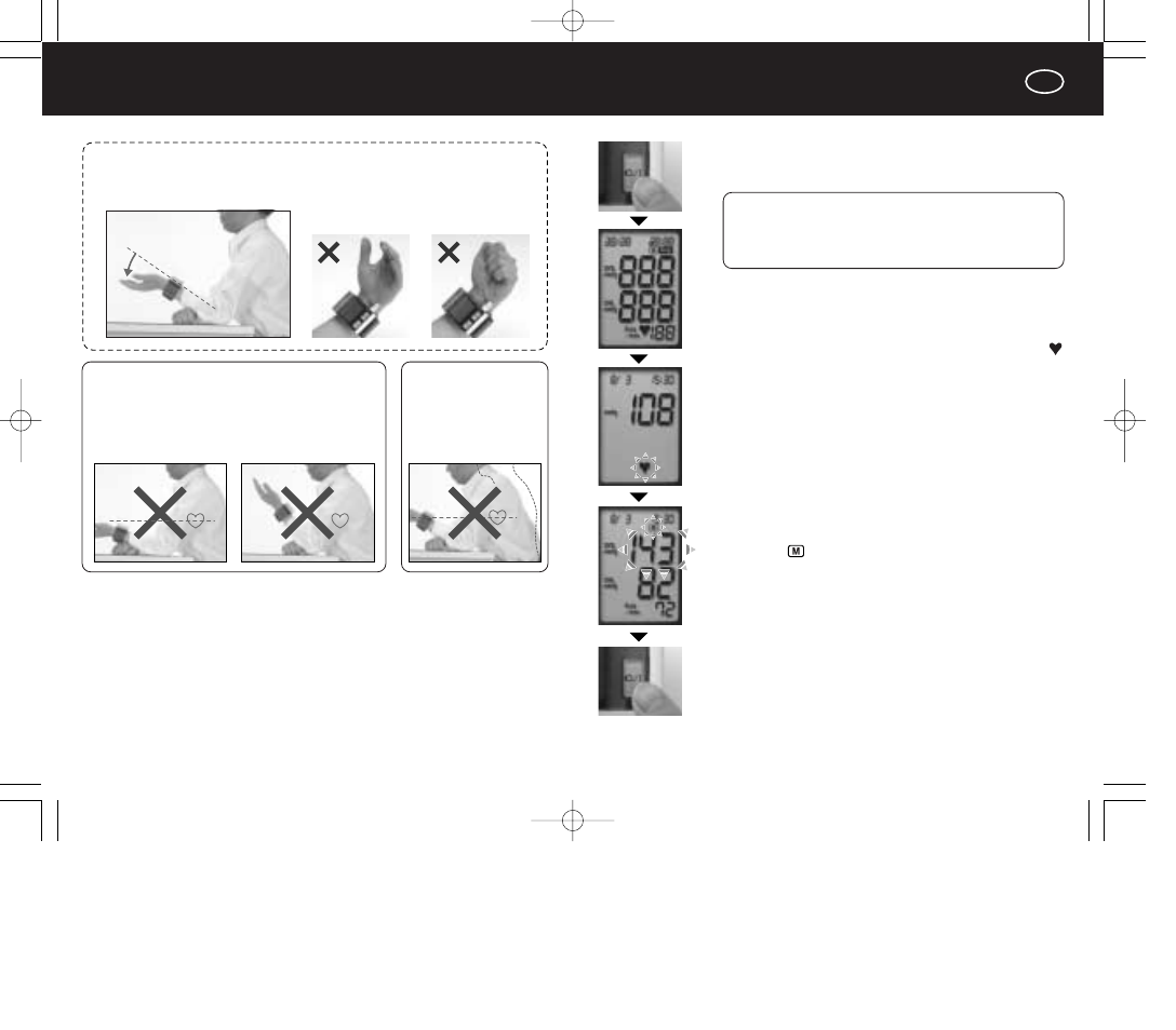 Come ottenere misurazioni accurate, Misurazione della pressione arteriosa | Panasonic EW3036E2 User Manual | Page 40 / 78