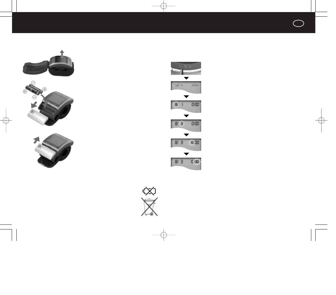 Colocación / sustitución de las pilas, Ajuste de la fecha y hora | Panasonic EW3036E2 User Manual | Page 49 / 78