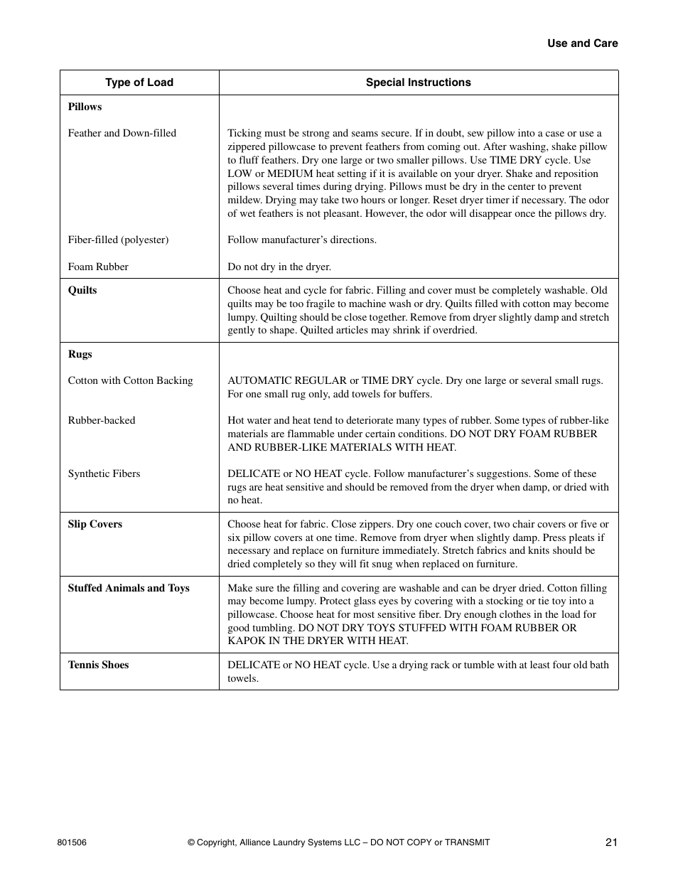 Alliance Laundry Systems SWD441C User Manual | Page 23 / 62