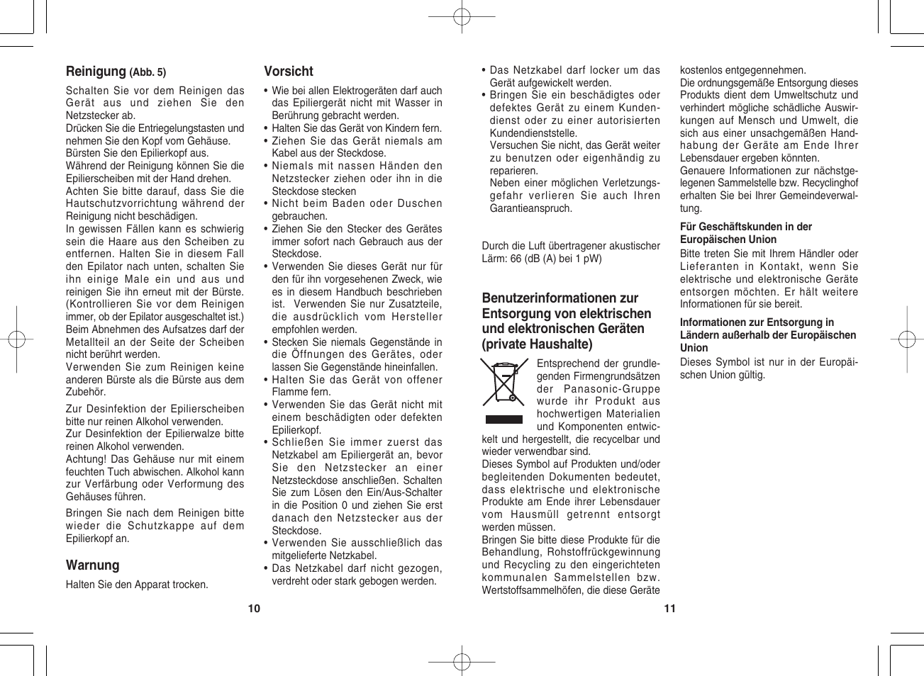 Panasonic ES2013 User Manual | Page 6 / 6