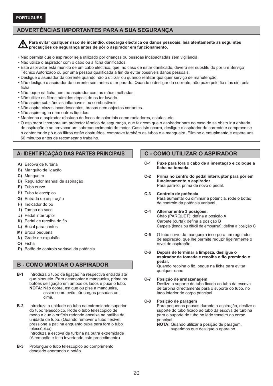 Panasonic MCCG476BE7A User Manual | Page 20 / 32
