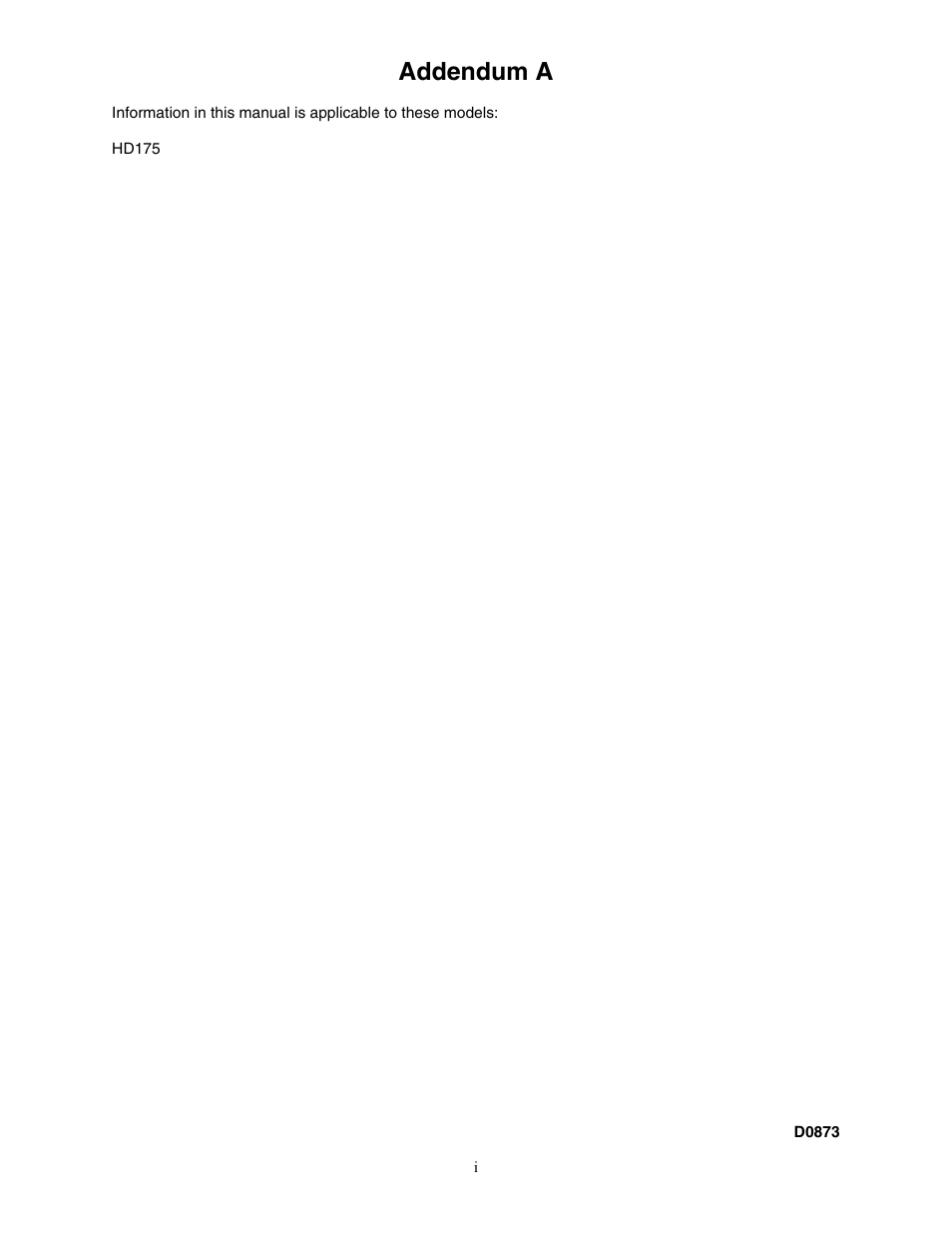 Addendum a | Alliance Laundry Systems Drying Tumblers 175 Pound Capacity User Manual | Page 3 / 32
