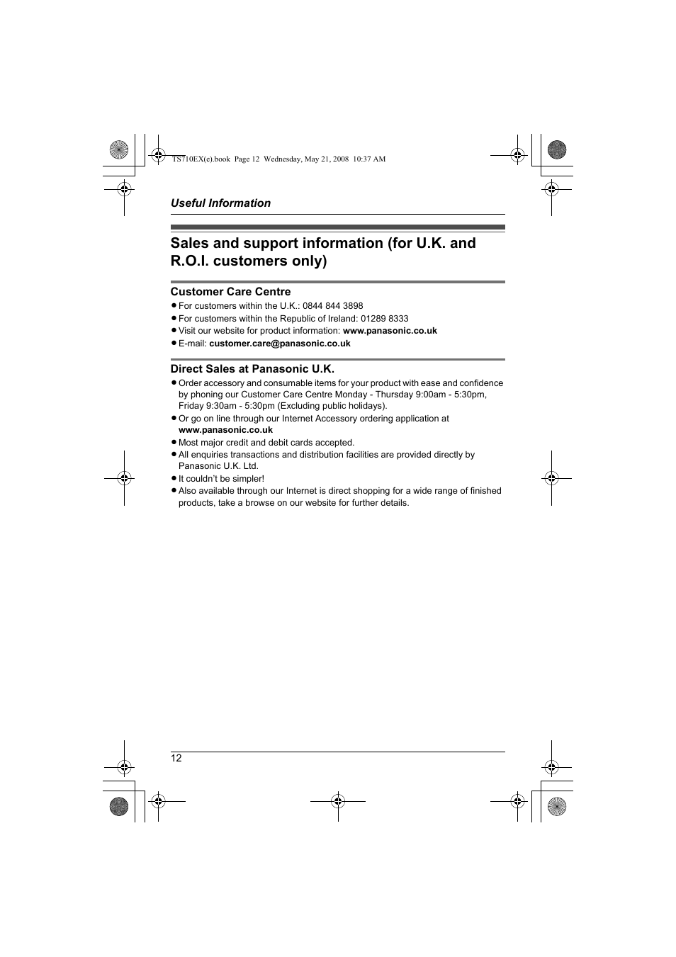 Panasonic KXTS710EX User Manual | Page 12 / 56