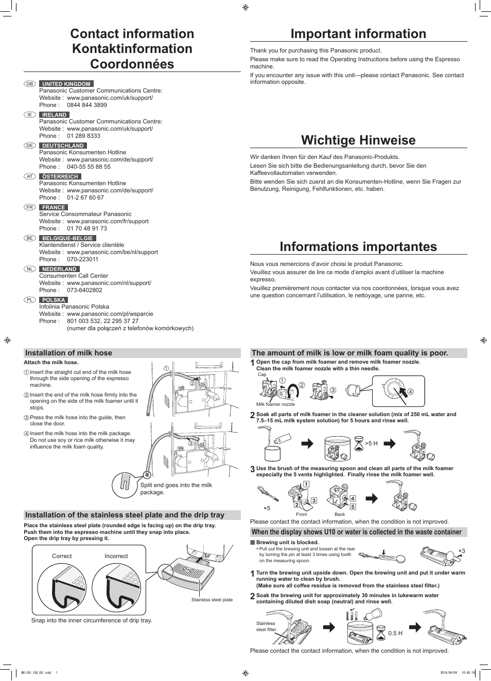 Panasonic NCZA1 User Manual | 2 pages