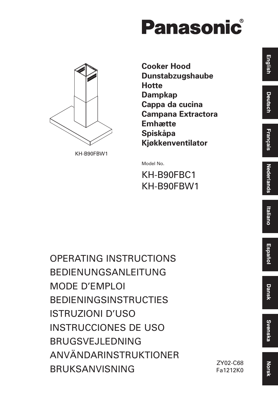 Panasonic KHB90FBW1 User Manual | 92 pages