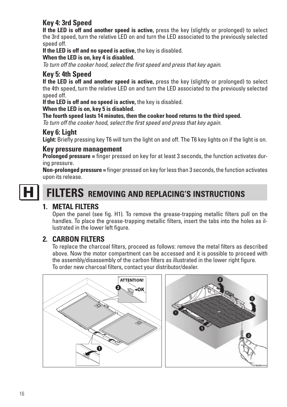 Filters | Panasonic KHB90FBW1 User Manual | Page 18 / 92