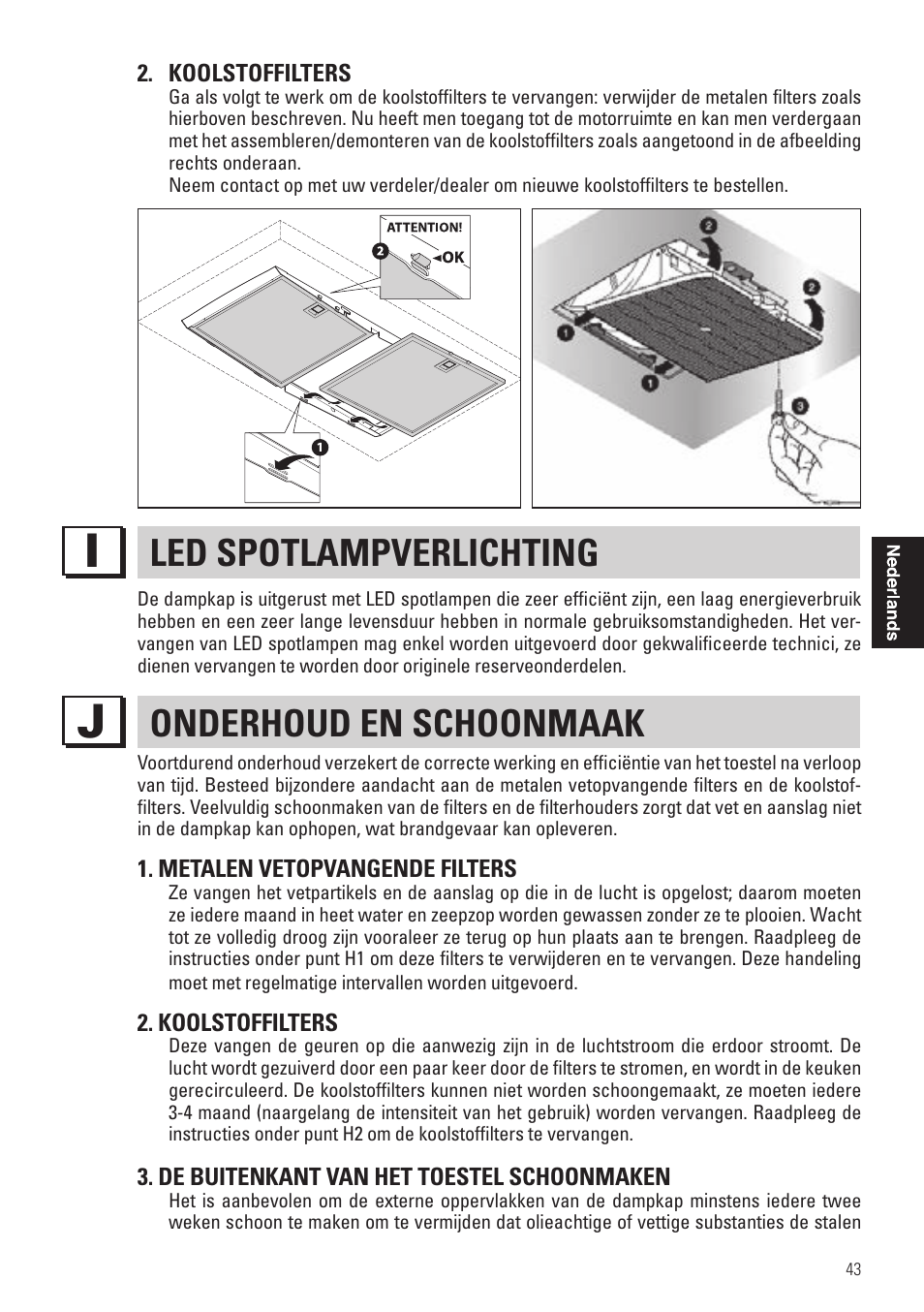 Led spotlampverlichting, Onderhoud en schoonmaak | Panasonic KHB90FBW1 User Manual | Page 45 / 92