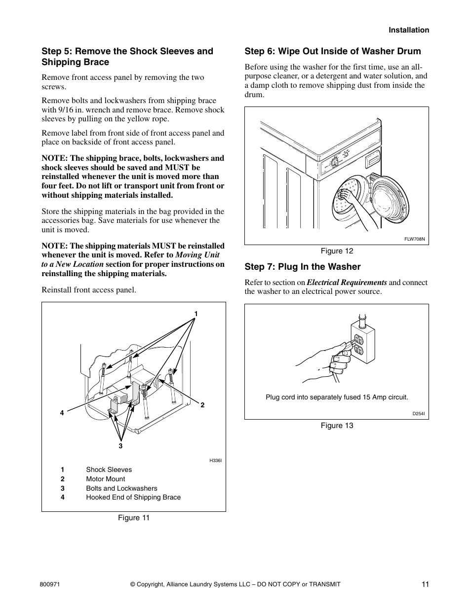 Alliance Laundry Systems FLW700C User Manual | Page 13 / 38