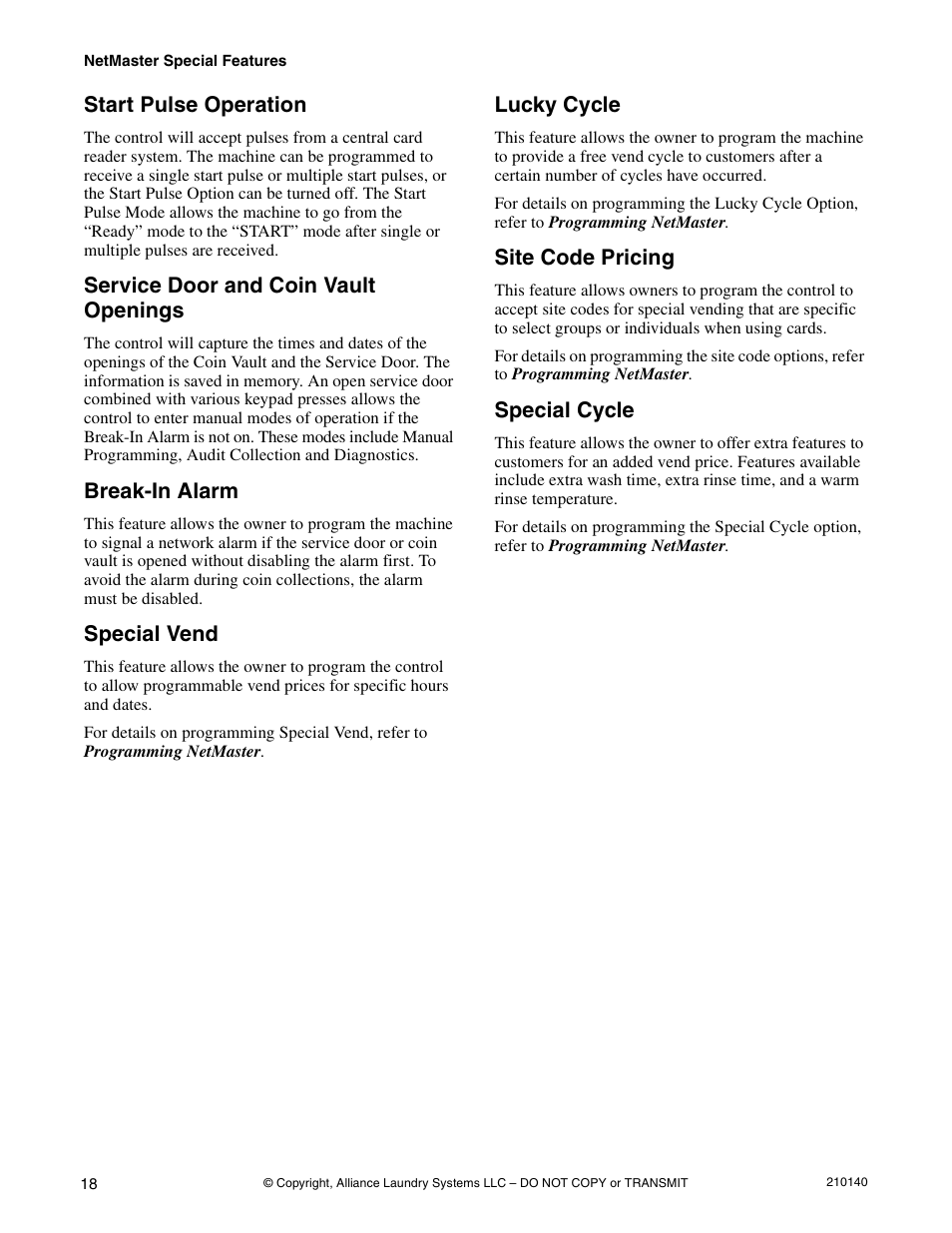 Alliance Laundry Systems HWTB21 User Manual | Page 20 / 134