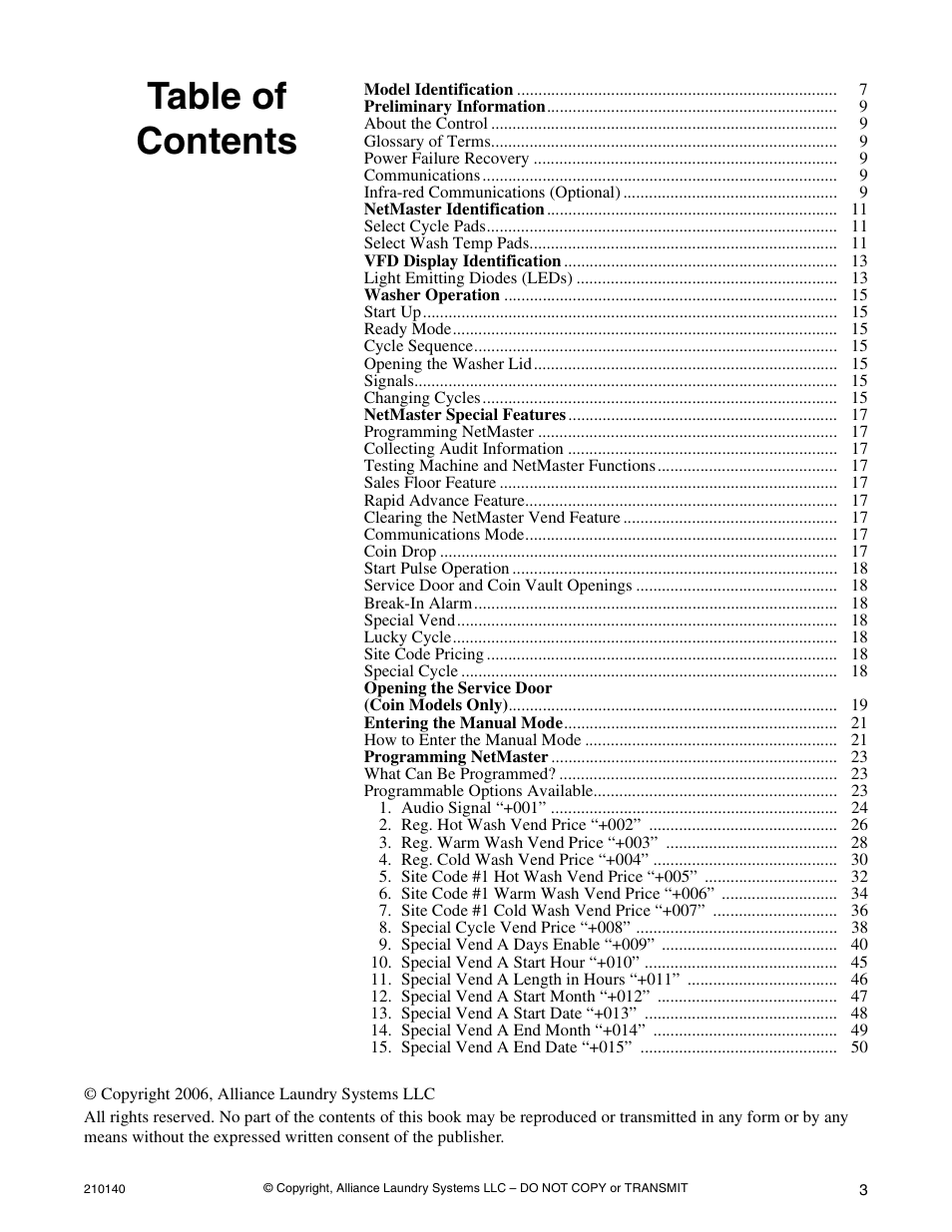 Alliance Laundry Systems HWTB21 User Manual | Page 5 / 134