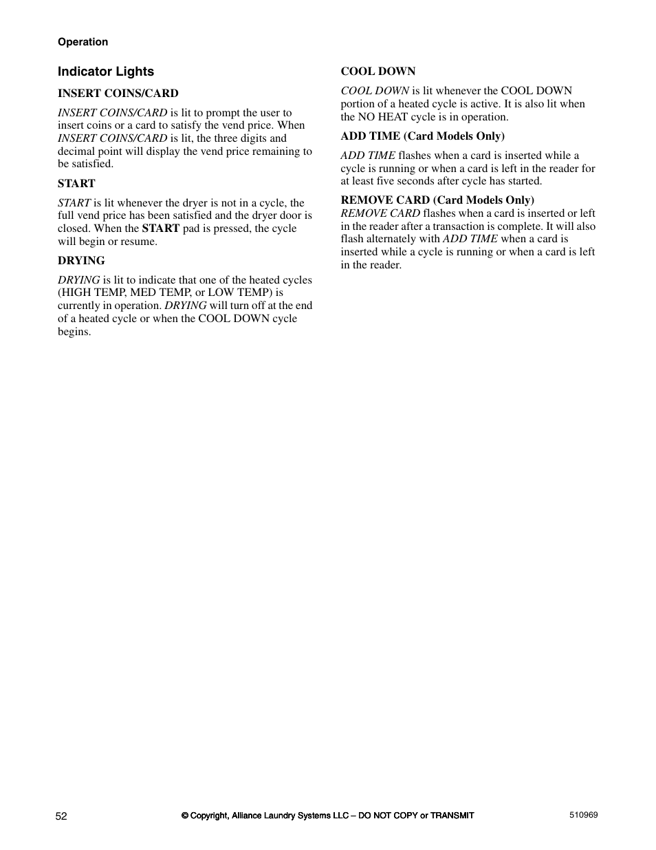 Alliance Laundry Systems D677I User Manual | Page 54 / 122