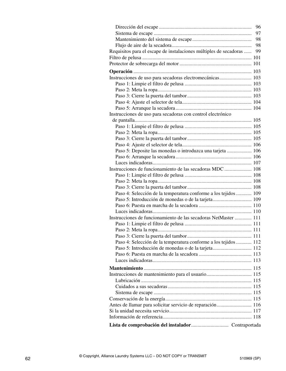 Alliance Laundry Systems D677I User Manual | Page 64 / 122