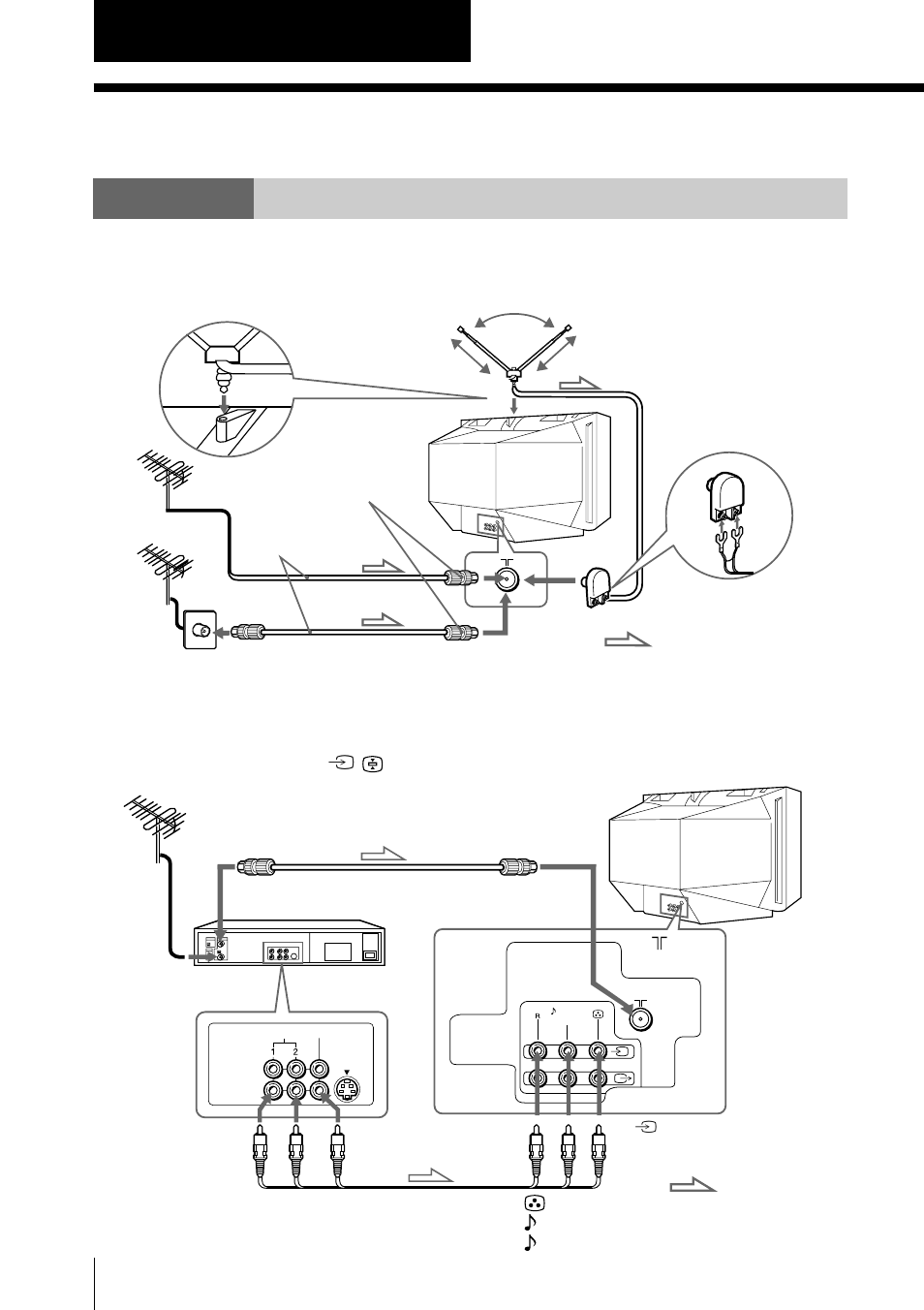 Getting started, Step 1, Using your new tv | Connect the antenna, Connecting a vcr | Sony KV-XF21M80 User Manual | Page 4 / 26