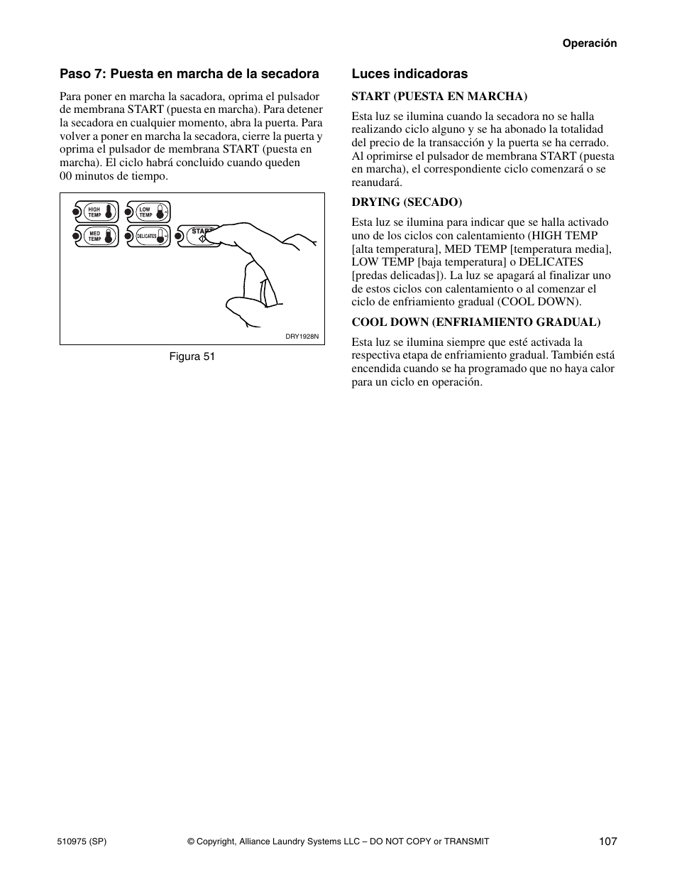 Alliance Laundry Systems Stacked Clothes Dryer User Manual | Page 109 / 118