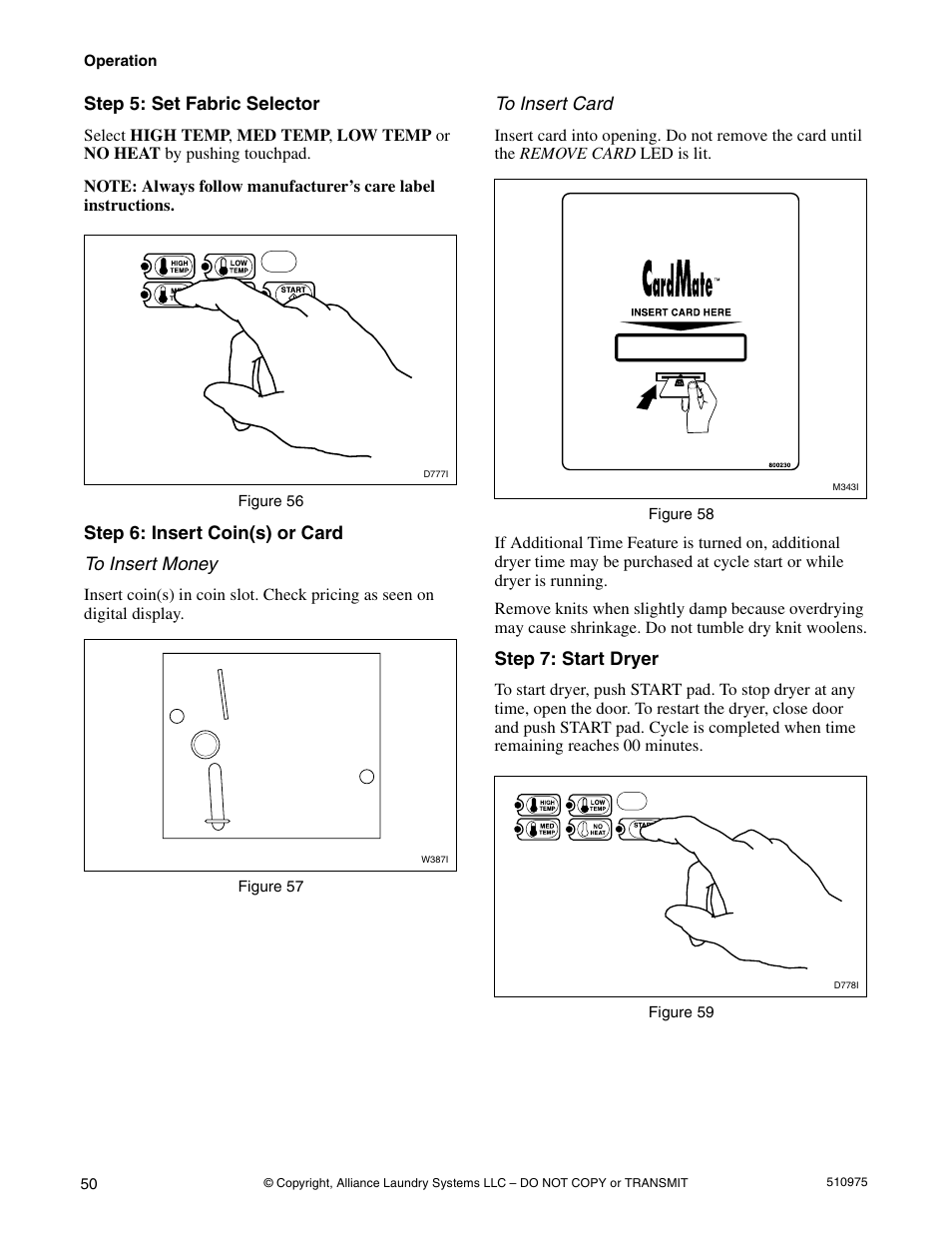 Alliance Laundry Systems Stacked Clothes Dryer User Manual | Page 52 / 118